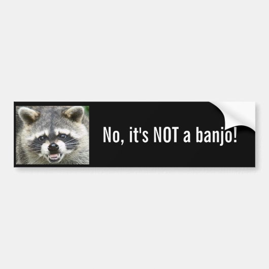 Nee, het is NIET een banjo. Bumpersticker (Voorkant)