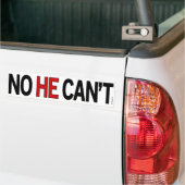 Nee, hij kan geen bumpersticker (Op Truck)