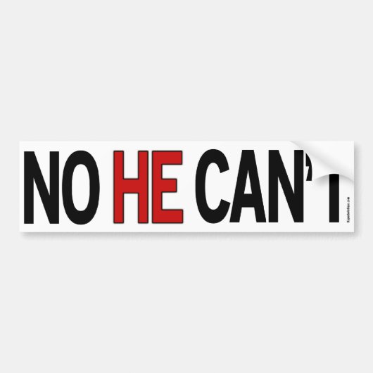 Nee, hij kan geen bumpersticker (Voorkant)