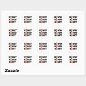 Nee, hoe dan ook, geen Mitt Vierkante Sticker (Vel)