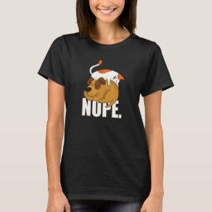 Nee Hond Kat Lui Zondag Slogan T-shirt