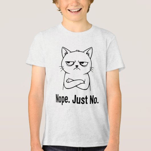 Nee hoor gewoon nee kattenliefhebber T-shirt – Gra (Voorkant)
