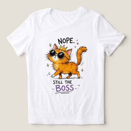 Nee hoor, nog steeds de baas Kat T-shirt (Design voorkant)