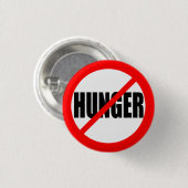 "NEE HUNGER" RONDE BUTTON 3,2 CM (Voorkant /achterkant)