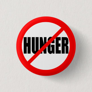 "NEE HUNGER" RONDE BUTTON 3,2 CM