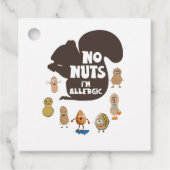 Nee, ik ben allergisch pinda Allergy Bewustheid Bedankjes Labels (Voorkant)