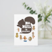 Nee, ik ben allergisch pinda Allergy Bewustheid Briefkaart (Staand voorkant)