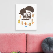 Nee, ik ben allergisch pinda Allergy Bewustheid Canvas Afdruk (Insitu (Woonkamer))