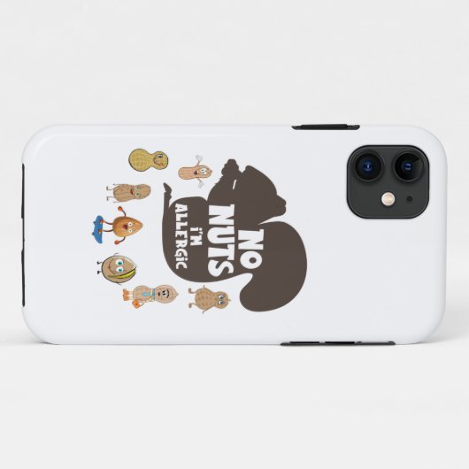 Nee, ik ben allergisch pinda Allergy Bewustheid Case-Mate iPhone Case (Achterkant (horizontaal))