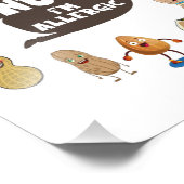 Nee, ik ben allergisch pinda Allergy Bewustheid Foto Afdruk (Hoek)