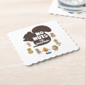 Nee, ik ben allergisch pinda Allergy Bewustheid Kartonnen Onderzetters (Gebogen)