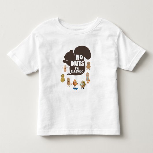 Nee, ik ben allergisch pinda Allergy Bewustheid Kinder Shirts (Voorkant)
