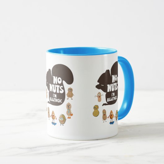 Nee, ik ben allergisch pinda Allergy Bewustheid Mok (Voorkant rechts)