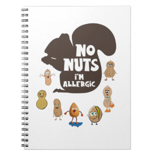 Nee, ik ben allergisch pinda Allergy Bewustheid Notitieboek