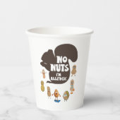 Nee, ik ben allergisch pinda Allergy Bewustheid Papieren Bekers (Voorkant)