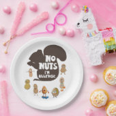 Nee, ik ben allergisch pinda Allergy Bewustheid Papieren Bordje (Feest)