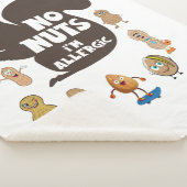 Nee, ik ben allergisch pinda Allergy Bewustheid Sherpa Deken (3/4)