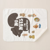 Nee, ik ben allergisch pinda Allergy Bewustheid Sherpa Deken (Voorkant (horizontaal))