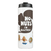 Nee, ik ben allergisch pinda Allergy Bewustheid Thermosbeker (Voorkant)