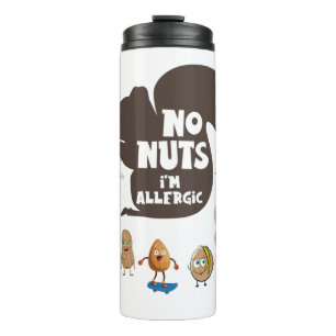 Nee, ik ben allergisch pinda Allergy Bewustheid Thermosbeker