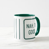 Nee, ik ben goed, grappig meme citaat mok (Voorkant rechts)
