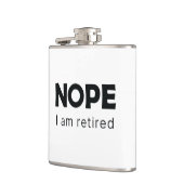 Nee, ik ben met pensioen. heupfles (Links)