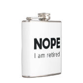 Nee, ik ben met pensioen. heupfles (Rechts)