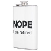 Nee, ik ben met pensioen. heupfles (Links)