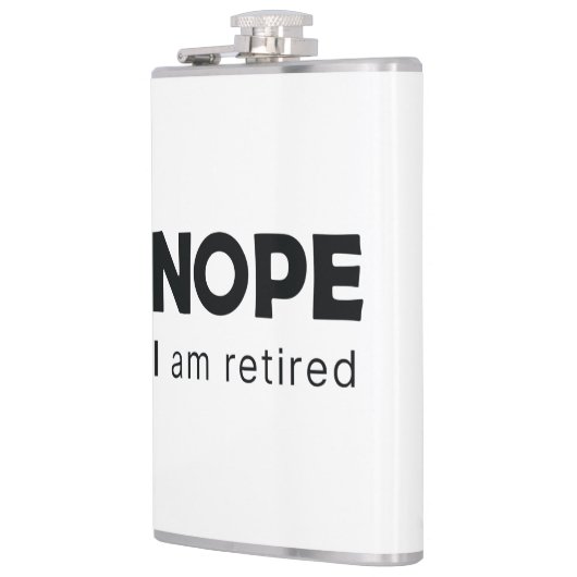 Nee, ik ben met pensioen. heupfles (Links)