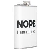 Nee, ik ben met pensioen. heupfles (Rechts)