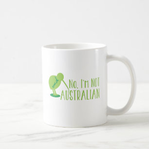 Nee, ik ben NIET AUSTRALIË (met kiwi-vogel en kaar Koffiemok