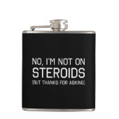 Nee, ik ben niet op Steroïden Heupfles (Voorkant)