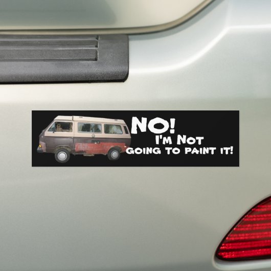 Nee! Ik ga het niet schilderen! Bumpersticker (Op auto)