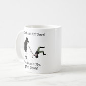 Nee, ik ga niet gewoon zitten waar grappig paarden koffiemok (Voorkant links)