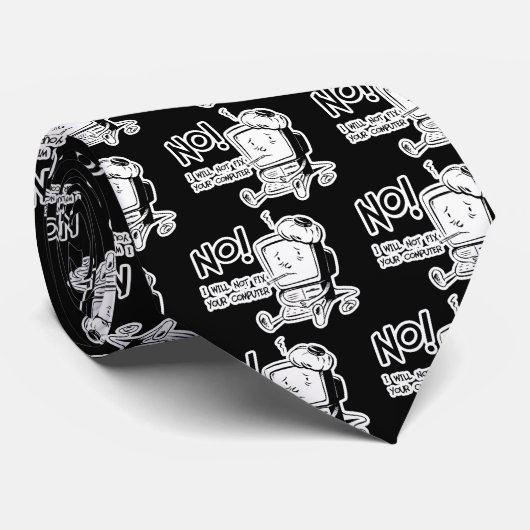 NEE! IK GA UW COMPUTER NIET VASTSTELLEN STROPDAS (Opgerold)