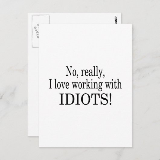 Nee, ik hou echt van werken met dioten briefkaart (Voorkant / Achterkant)