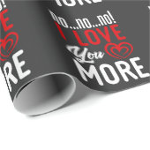 Nee, ik hou meer van je Relatie koppel liefde Cadeaupapier (Rol Hoek)