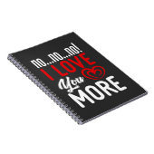 Nee, ik hou meer van je Relatie koppel liefde Notitieboek (Rechterzijde)