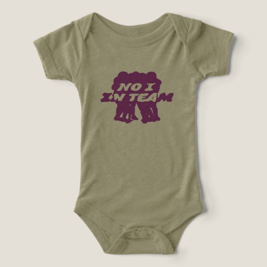 Nee, ik in Team Baby Kleding (Design voorkant)