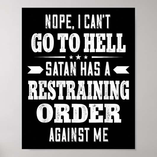Nee, ik kan niet naar de hel, Satan heeft een stra Poster (Voorkant)