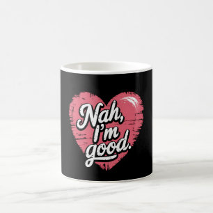 Nee, ik red me wel Anti Valentijnsdag Funny Single Koffiemok