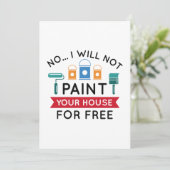 Nee, ik verf uw Parlement niet gratis Bedankkaart (Staand voorkant)