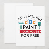 Nee, ik verf uw Parlement niet gratis Bedankkaart (Voorkant / Achterkant)