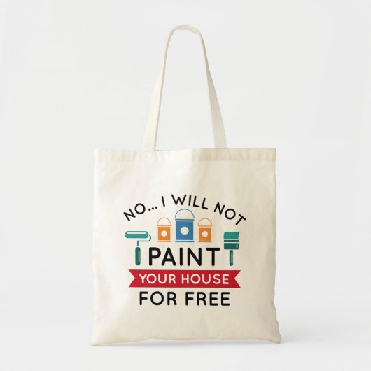 Nee, ik verf uw Parlement niet gratis Tote Bag (Voorkant)