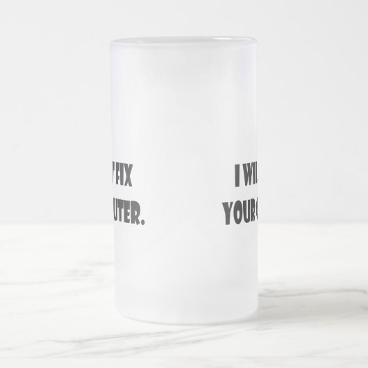 Nee! Ik zal uw computer niet herstellen! Matglas Bierpul (Center)