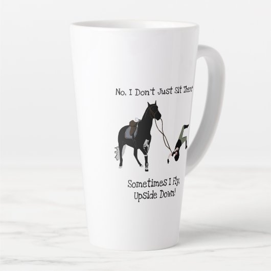 Nee, ik zit niet gewoon daar grappig paardenpaard. latte mok (Rechterhoek)