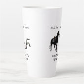 Nee, ik zit niet gewoon daar grappig paardenpaard. latte mok (Voorkant)