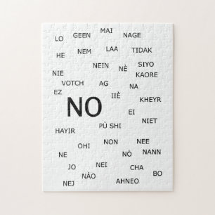 "NEE" in verschillende talen Legpuzzel