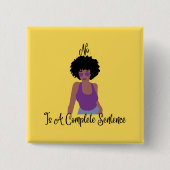 Nee is een complete zinsnede vierkante button 5,1 cm (Voorkant)