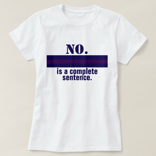 Nee is een volledige zin Feminist Resist Paarse T-shirt (Design voorkant)